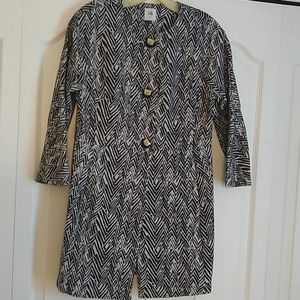 Zigzag 3/4 length sleeve jacket